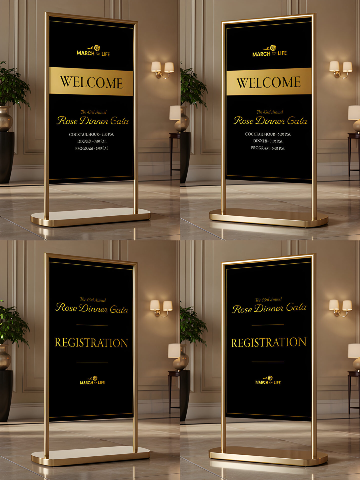 March for Life Gala Signage