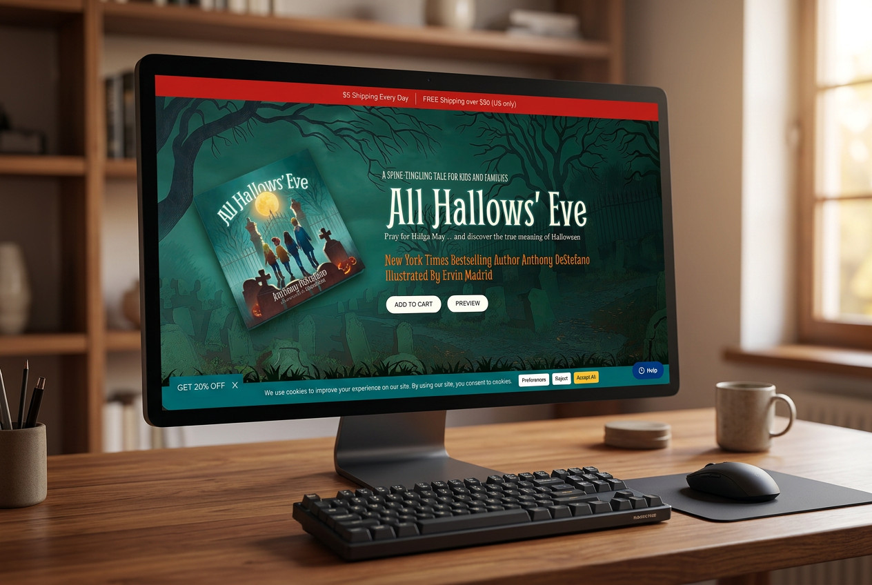 Landing Page for All Hallow’s Eve Children’s Book